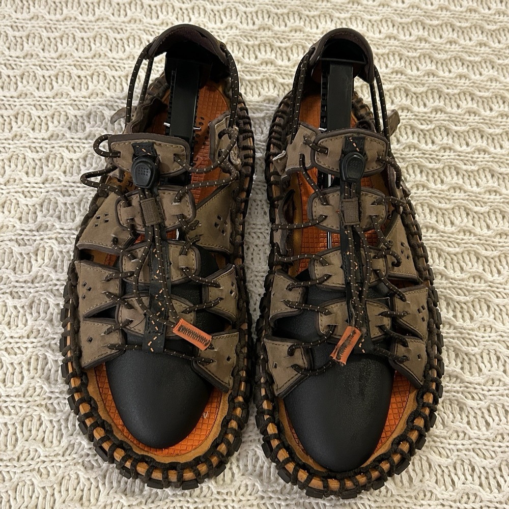 Rare Vintage Nike Considered Cooper‎ Canyon Mens 11 US Brown Leather ACG Sandals
